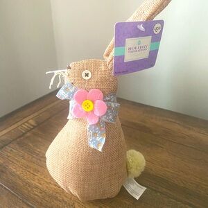 Burlap Bunny New with Tags